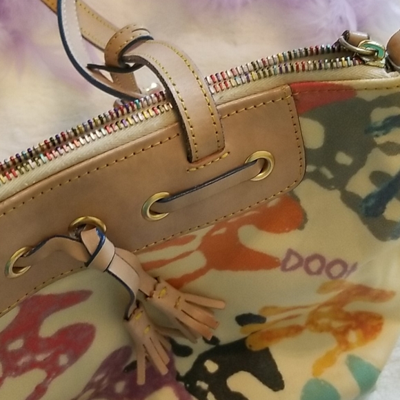 Dooney and Bourke Handprint Multicolored Purse - Picture 3 of 8